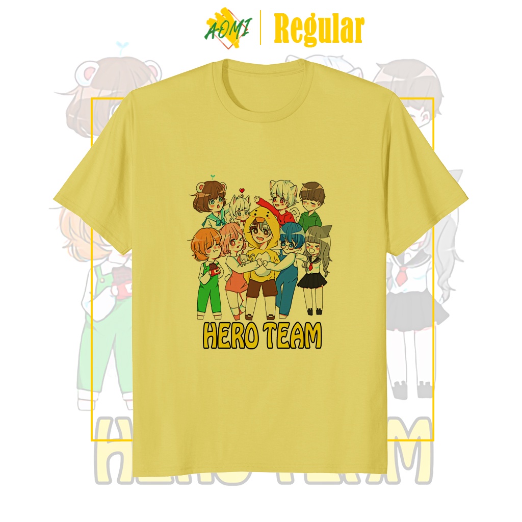 ÁO THUN UNISEX HERO TEAM TINY WORLD PHÔNG NAM NỮ GIA ĐÌNH CẶP ĐÔI CÓ SIZE TRẺ EM AOMIVN