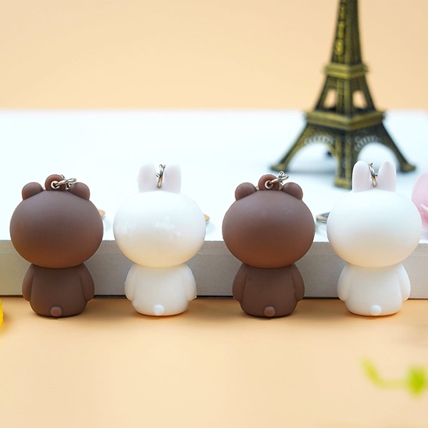 Móc khóa cute cặp đôi gấu Brown và thỏ Cony cute giá rẻ♥️FREESHIP ♥️Có quà tặng ♥️Móc khóa cặp đôi gấu Brown và thỏ Cony