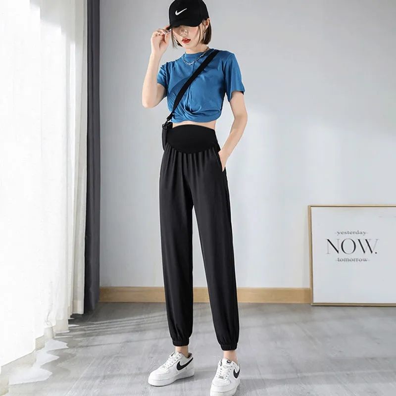 Mom&Kids High Quality Quần Jogger Dài Mềm Mại Co Giãn Thoải Mái Cho Mẹ Bầu