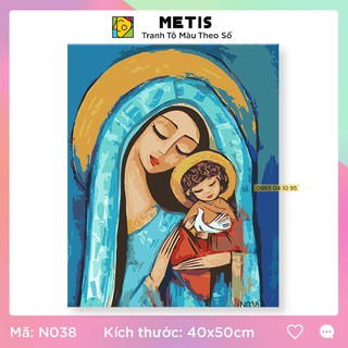 Tranh Tô Màu Theo Số METIS Tranh Nàng Thơ Mộng Mơ Dễ Tô N038