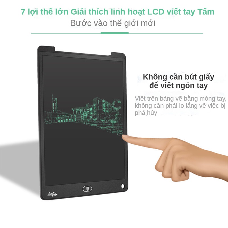 Bảng vẽ điện tử JOLLYBABY có nút xóa hỗ trợ dạy học dành cho trẻ em tiện lợi