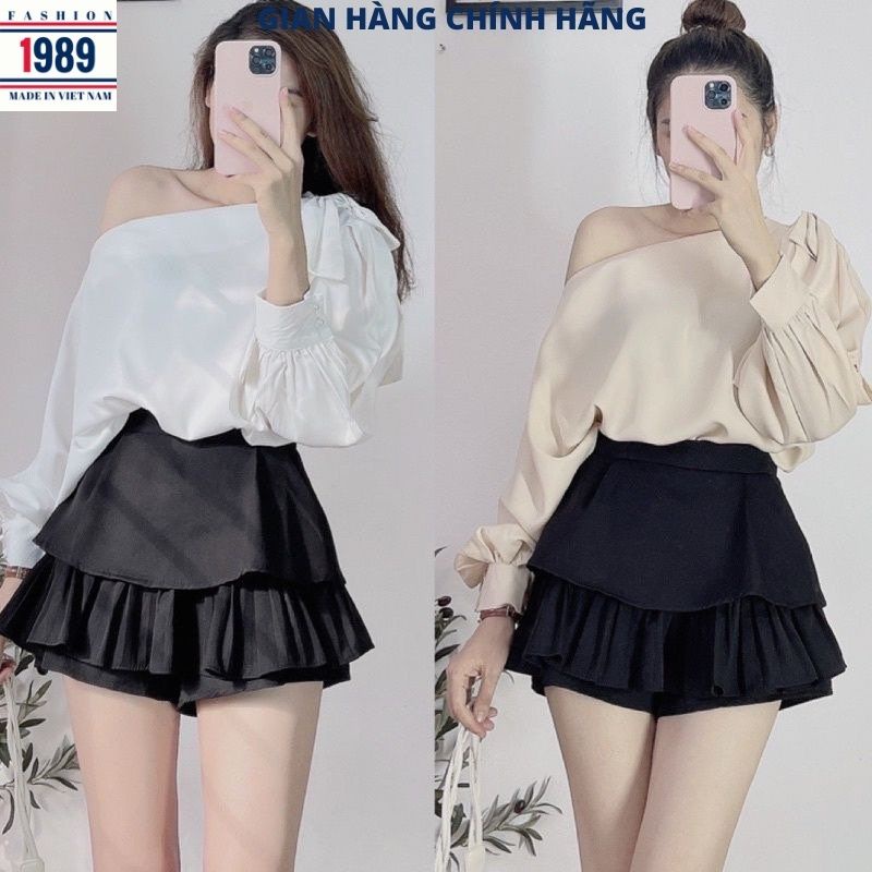 Chân váy xếp ly dưới 2 tầng kiểu dáng hàn quốc ulzzang có quần bên trong lưng cao tennis ngắn dáng xòe -PHƯƠNG VŨ 1989
