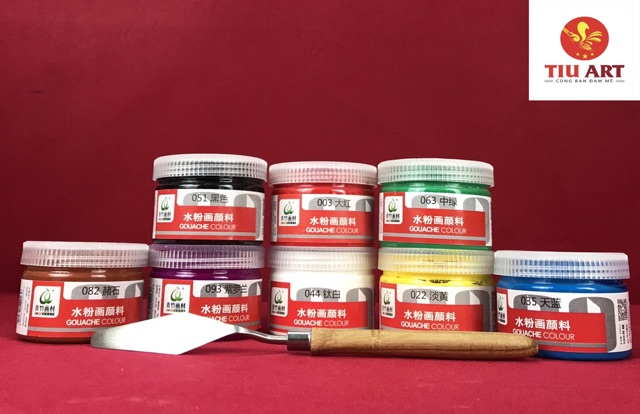 Bộ Dụng Cụ Đầy Đủ Vẽ Tranh Màu Gouache (cho người mới bắt đầu)