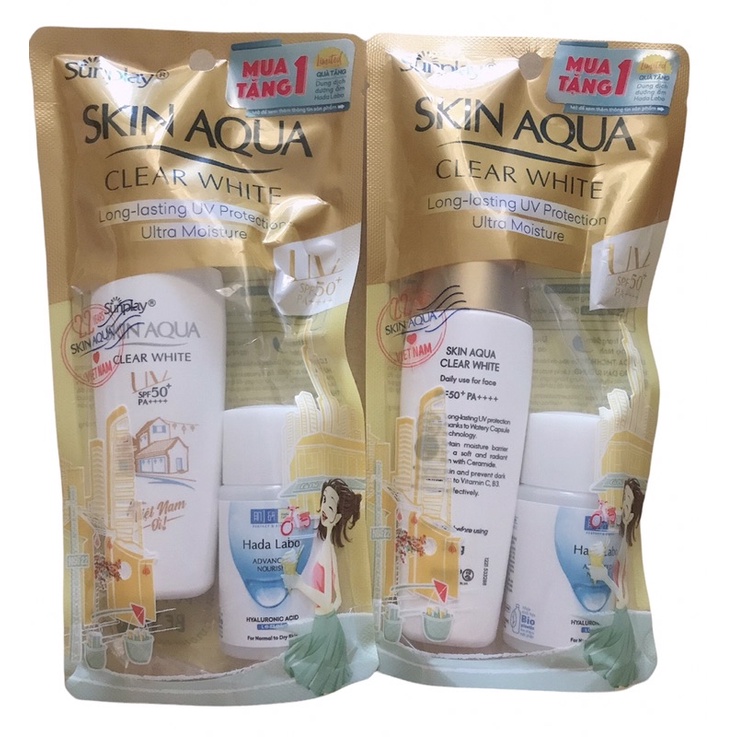 Kem chống nắng Sunplay Skin Aqua Acnes Clear Milk SPF50 PA+++,nắp xanh 20ml