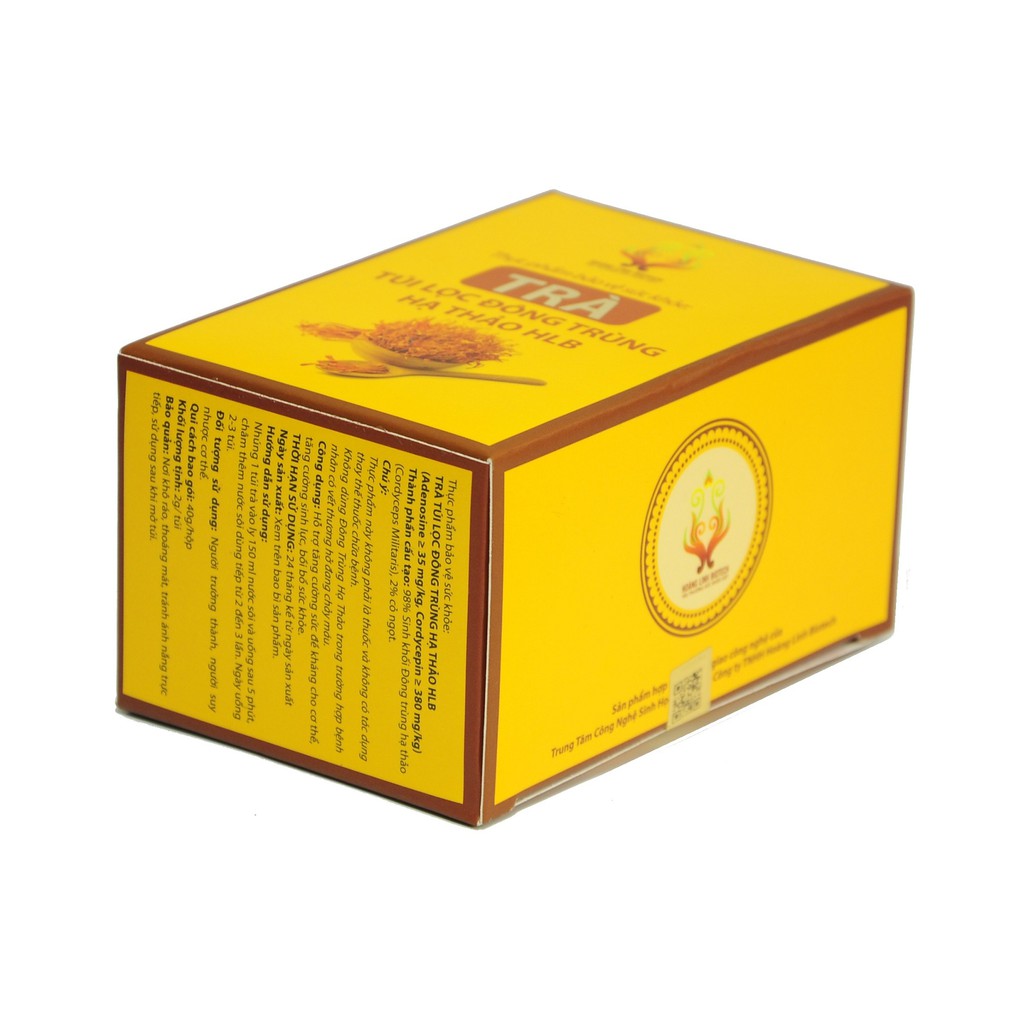 Hoàng Linh Biotech - Trà túi lọc Đông Trùng Hạ Thảo HLB - 60gram