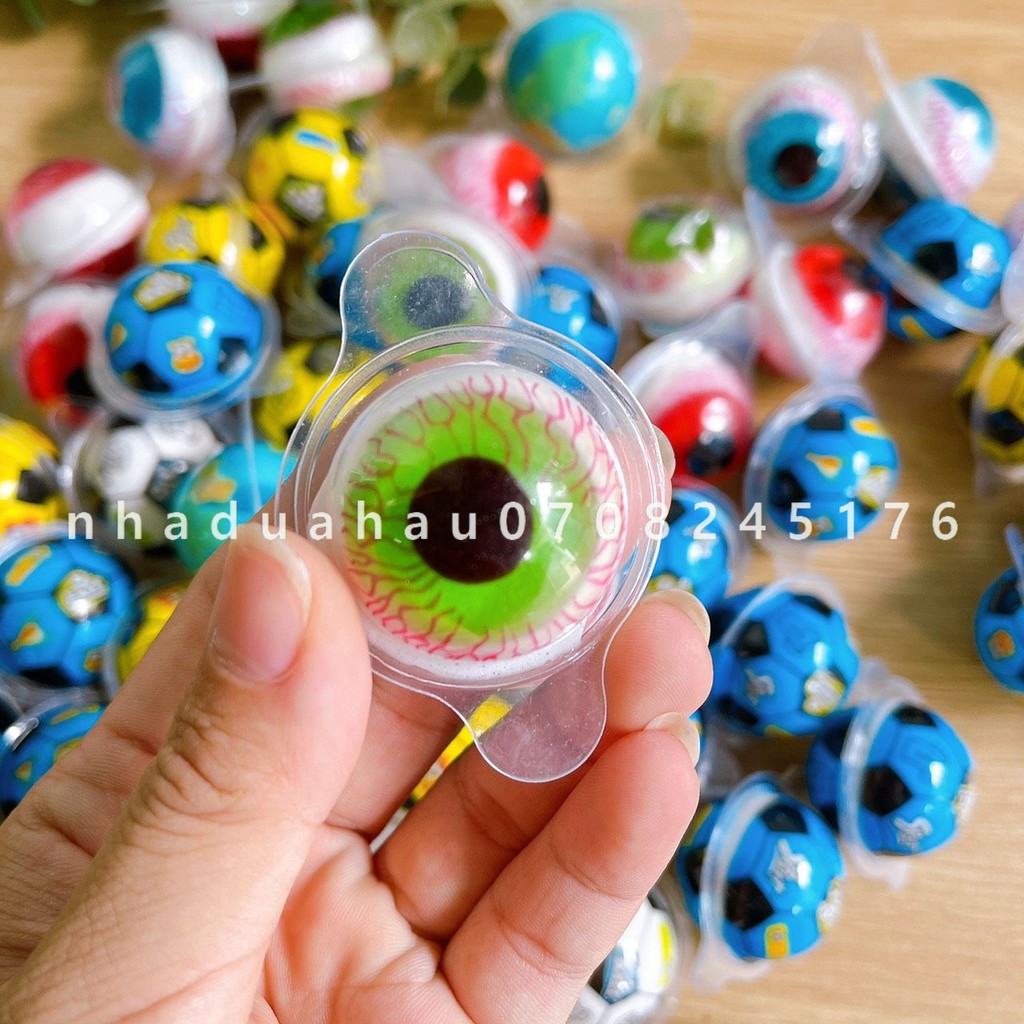 Lẻ một viên kẹo dẻo hình con mắt/ hình trái đất Maorli Hongkong viên lớn 15g | BigBuy360 - bigbuy360.vn