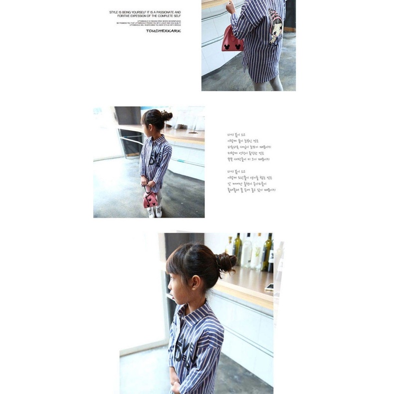 Áo Sơ Mi Dài Tay Phong Cách Hàn Quốc Thời Trang Xuân Thu Mới Cho Bé Gái