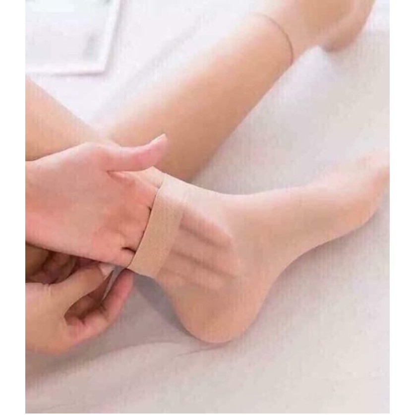 [Lố 10 đôi] Tất giấy nữ hàn quốc tiện lợi Vớ da chân cổ ngắn cute khử mùi LOTXINH
