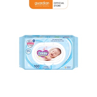 Khăn Ướt Bobby Không Hương (100 Tờ)