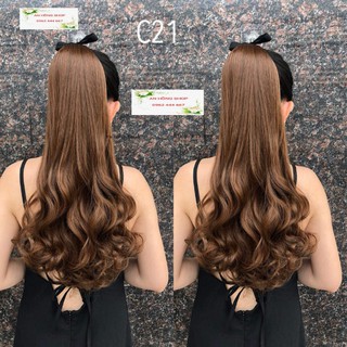 [ FREESHIP, HÀNG LOẠI 1 ] Tóc giả nữ cột xoăn dài, tóc buộc xoăn