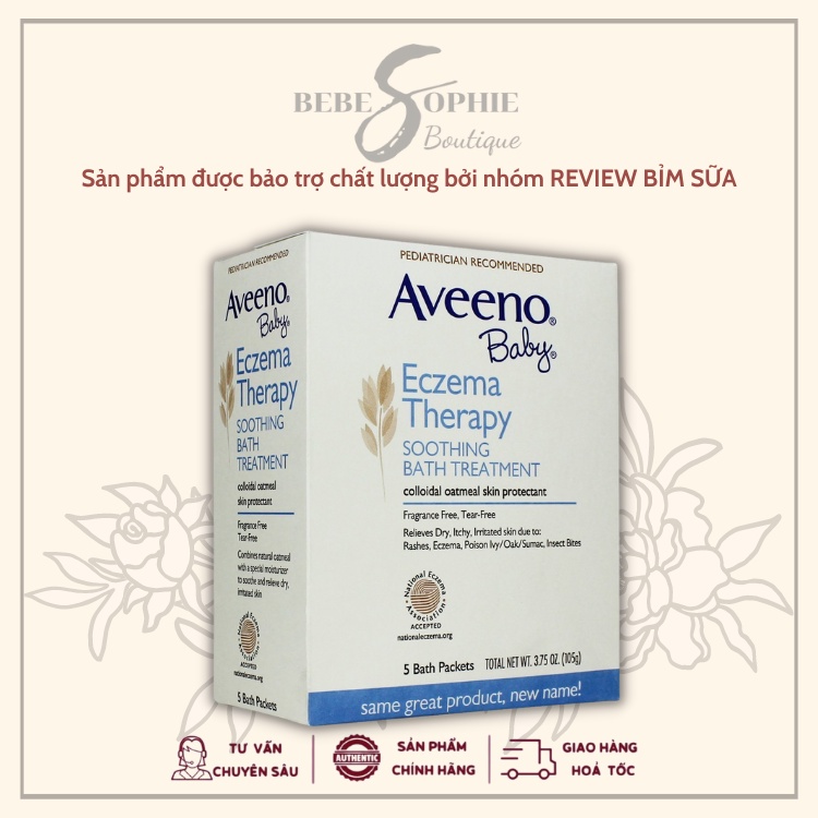 Bột tắm cho bé chàm sữa Aveeno Baby Eczema Therapy Soothing Bath