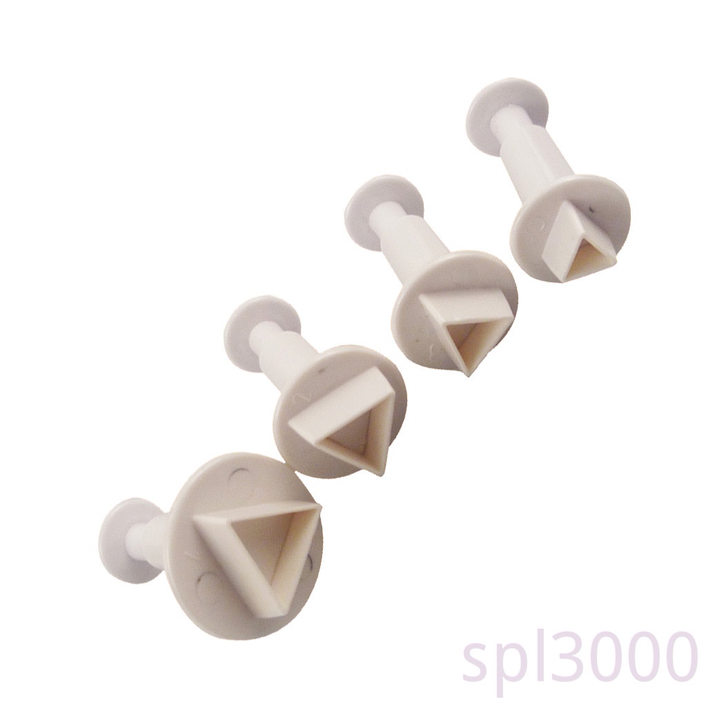 Set 4 khuôn nhựa cắt bánh họa tiết hình học