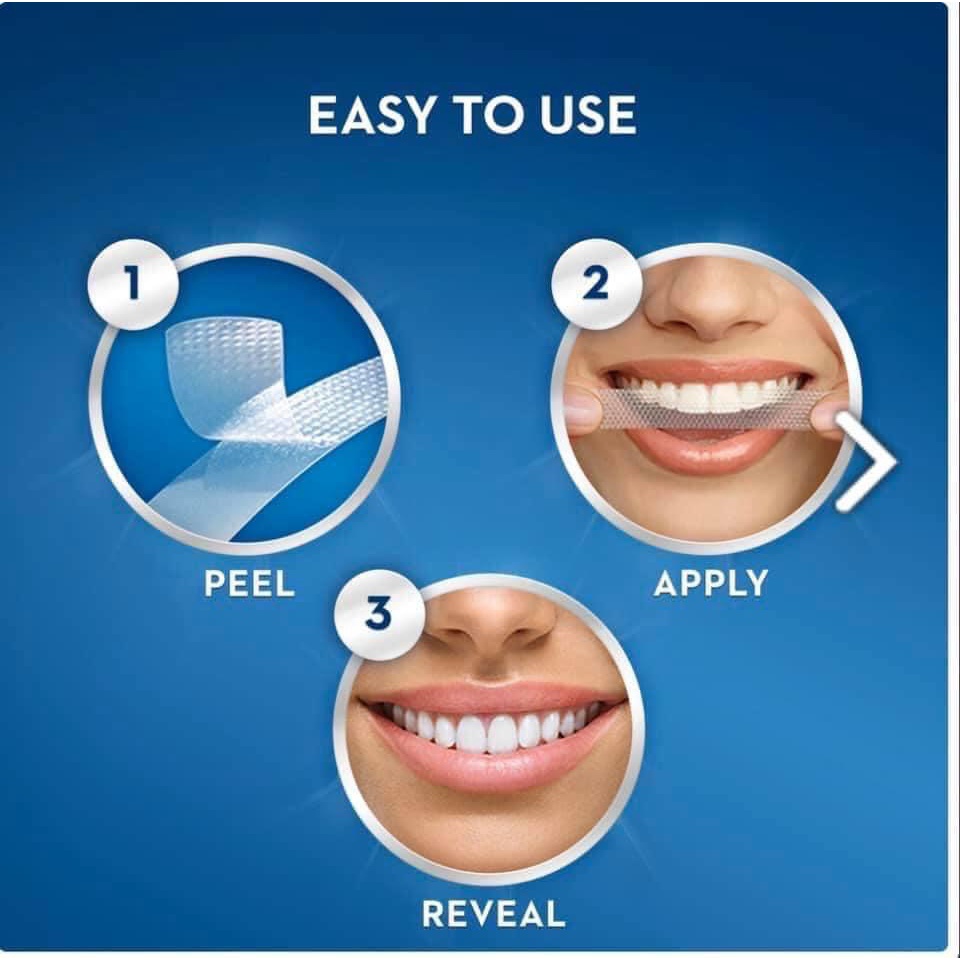 Miếng dán tẩy trắng răng Oral-b 3D white whitestrips luxe advanced seal 14 miếng của Úc