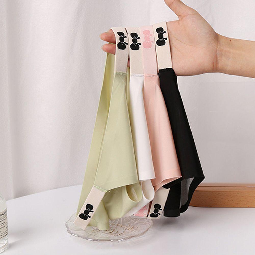 Quần Lót Lụa Lạnh Không Đường May Lưng Thấp Thoáng Khí Đính Nơ Nhiều Màu Sắc Quyến Rũ Đơn Giản Thoải Mái Cho Nữ