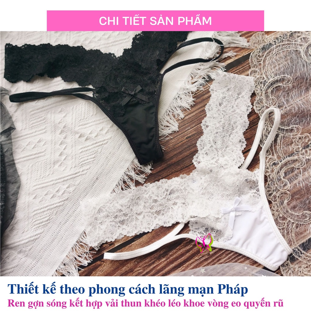 Quần lót lọt khe nữ ren lưng chữ V, trẻ trung, thoải mái, thoát mát (MS 03090) Anna Shop