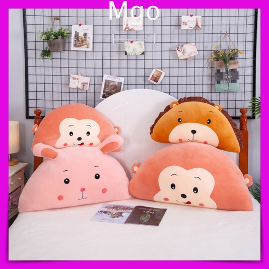 [ Mẫu Mới - Qùa Tặng Tình Yêu - Có Sẵn ] Gối ôm dài kê tựa đầu giường Hình Thú Khỉ Thỏ Sư Tử Mềm Mịn An Toàn Size 60Cm