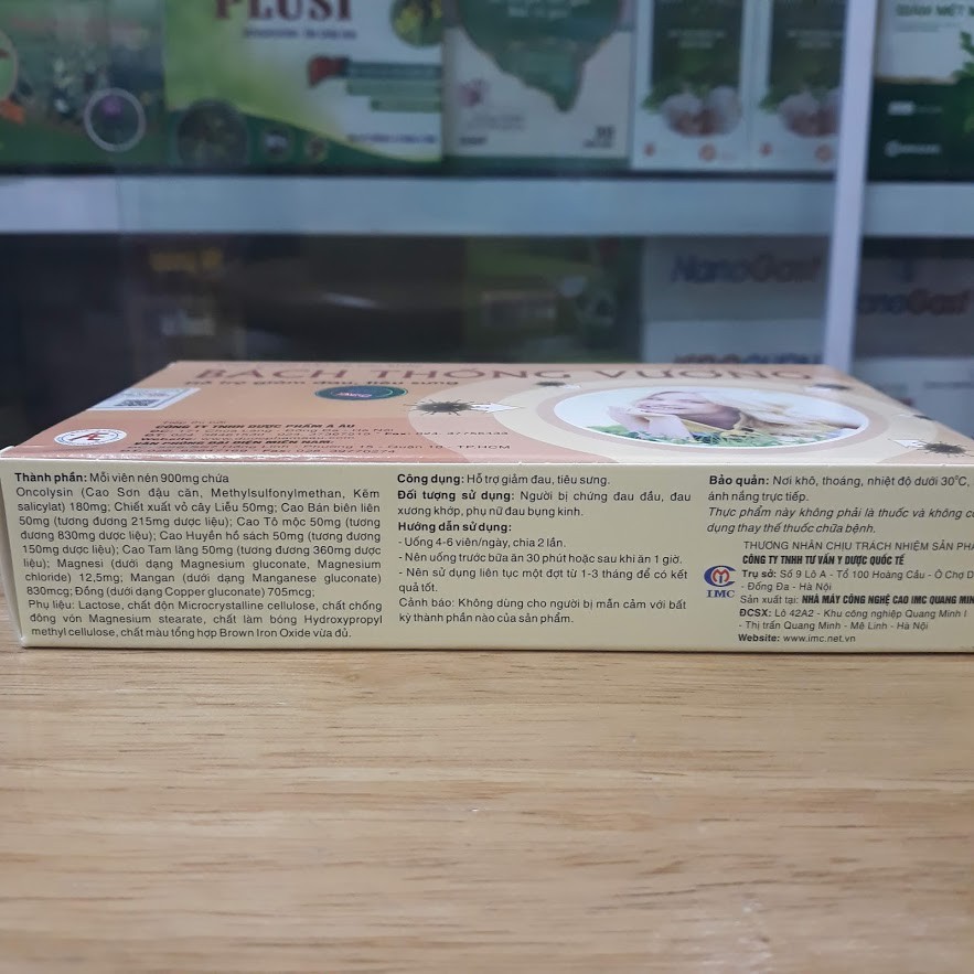 BÁCH THỐNG VƯƠNG - HỖ TRỢ GIẢM ĐAU ,TIÊU SƯNG