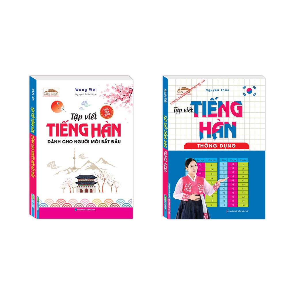 Sách- Combo 2c-Tập viết tiếng Hàn dành cho người mới bắt đầu+Tập viết tiếng Hàn thông dụng