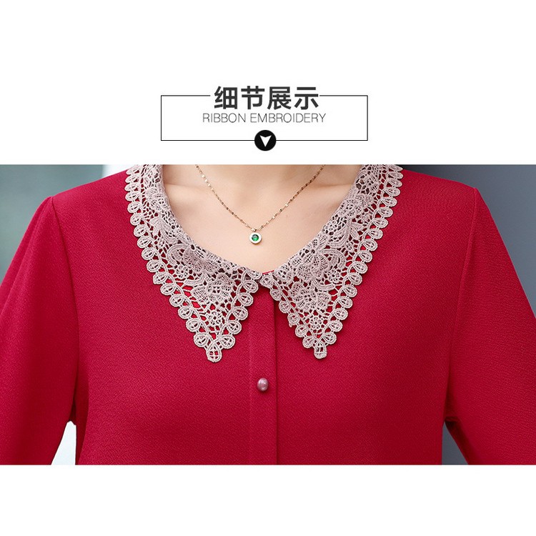 Áo sơ mi nữ trung niên kiểu dáng thanh lịch trẻ trung