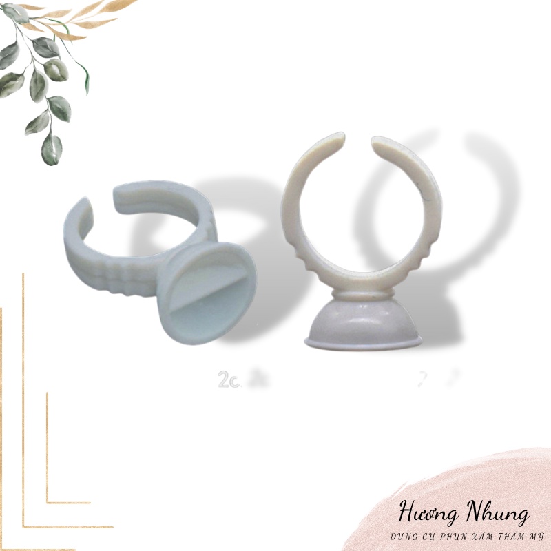 Nhẫn đựng mực phun xăm, túi 100 chiếc