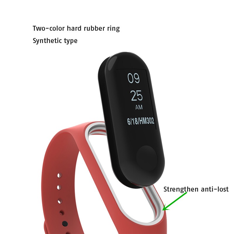 Dây đeo đồng hồ chất liệu silicon chống lạc cho Xiaomi Mi Band 2