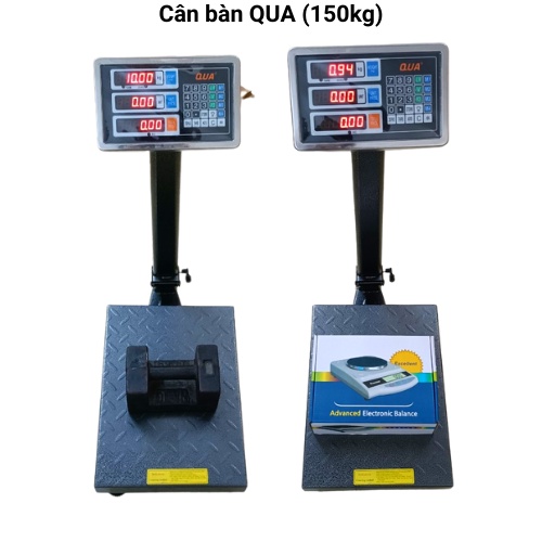 [ BẢO HÀNH 24 THÁNG ] Cân tính tiền điện tử cân bàn QUA ( 100kg&amp;150kg ) được làm bằng sơn tĩnh điện cao cấp