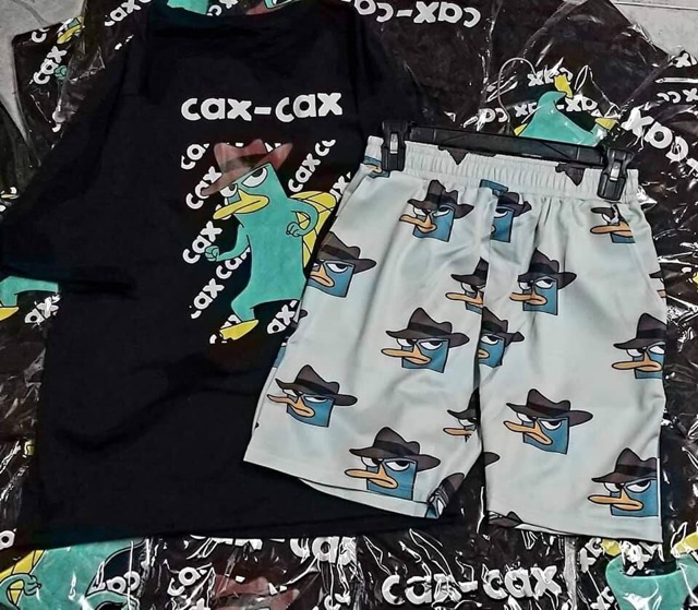 Set Áo Thun Cax-Cax Short Thun Cartoon Perry