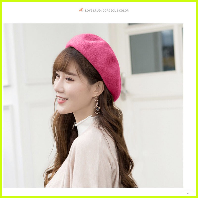 ⚡️FREESHIP⚡️Mũ nồi Nón beret thời trang phong cách Hàn Quốc/Mũ beret màu trơn/Nón Nỉ  Beret Bánh Tiêu Dễ Thương JT 2021