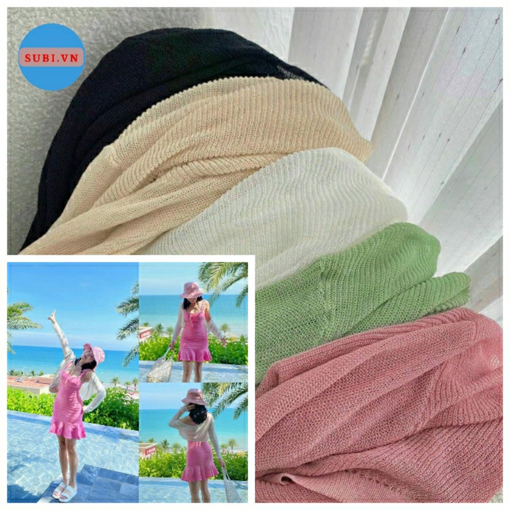 Áo Khoác Len Mỏng Cardigan phom không nút gài phong cách hàn quốc