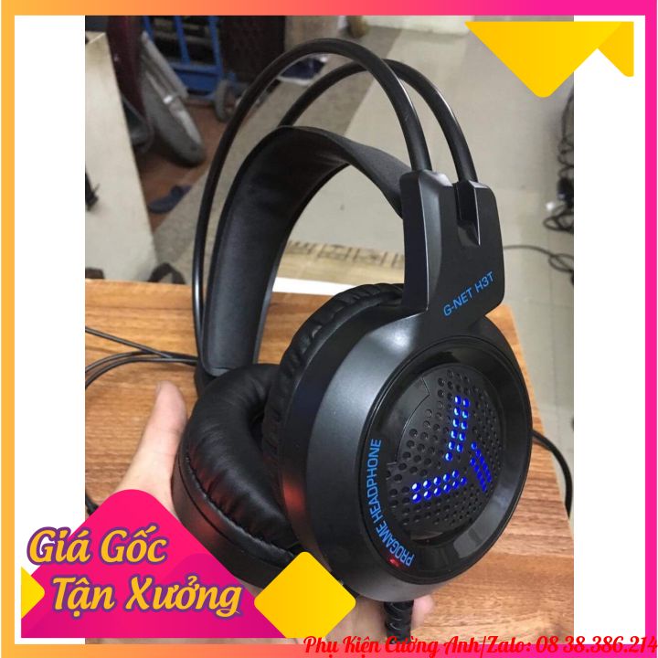 Tai Nghe Gaming GNET H3T Có Mic, Màu đen, G-Net H3T - Hàng hãng