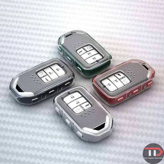 Vỏ TPU Bảo Vệ Chìa Khóa Xe Hơi Honda CITY GM6 HRV BRV JAZZ CRV ACCORD CIVIC 360 ° Bảo Vệ Đầy Đủ