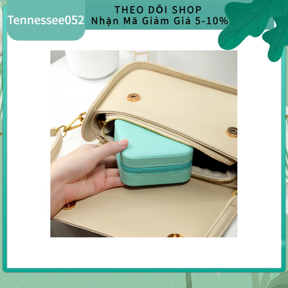 Tennessee052 Portable Jewelry Storage Box Fashionable Earrings Case Organizer