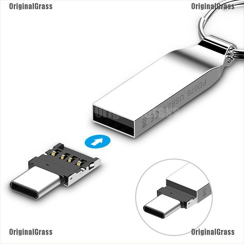 Bộ 2 đầu chuyển đổi từ usb-c 3.1 type c đực sang usb cái otg cho ổ đĩa U