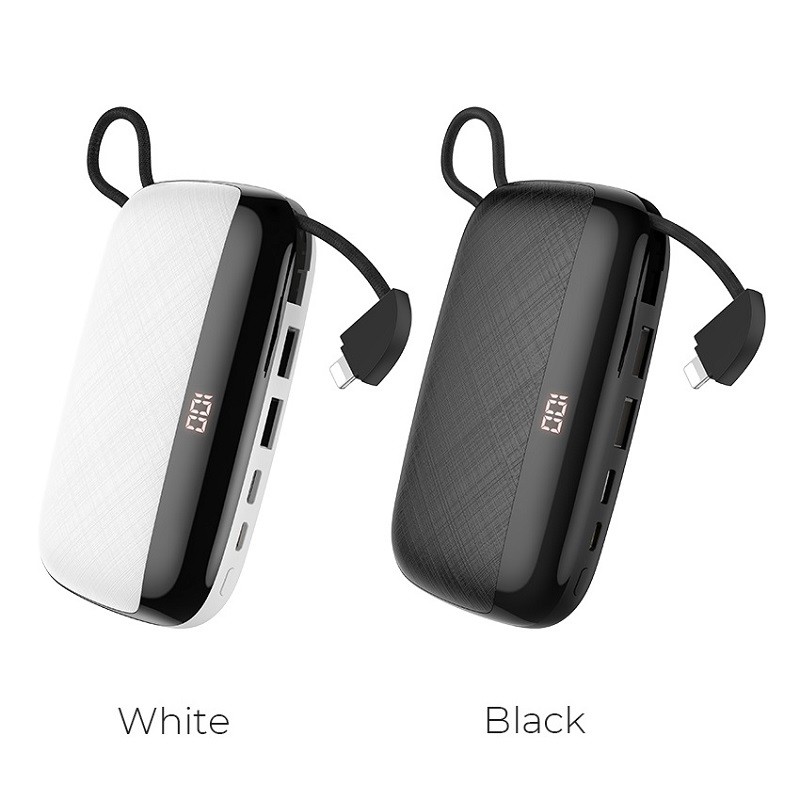 [Thoto Shop] Pin sạc dự phòng HOCO S29 Nimble 10000mAh kèm cáp liền Lightning/Micro/Type C - hàng chính hãng