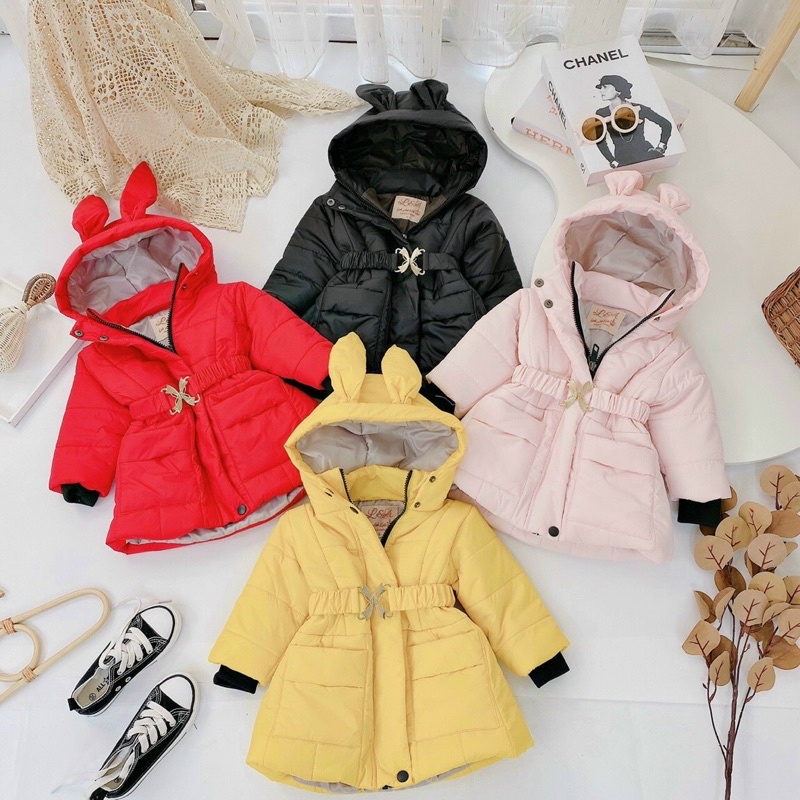 Áo phao dág dài cho bé gái