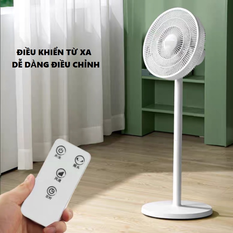 Quạt cây Cát Á có điều khiển từ xa，3 tốc độ，hẹn giờ, 15 cánh siêu mát - Bảo Hành 6 Tháng