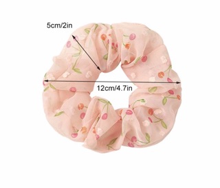 🍒Chun cột tóc Scrunchies hoạ tiết cherry