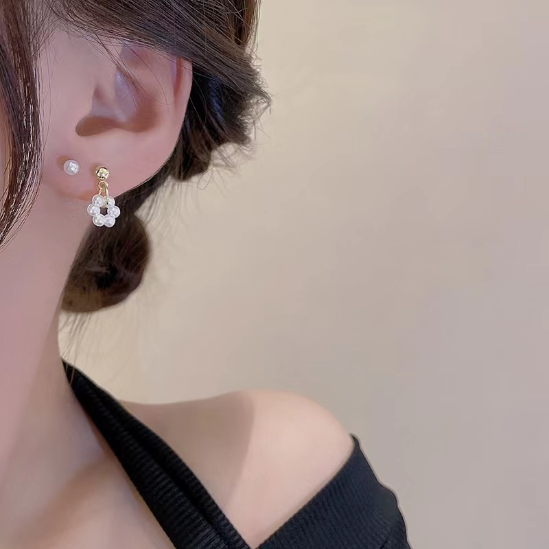 Set 3 Đôi Bông Tai Ngọc Trai Giả Xinh Xắn Cho Nữ