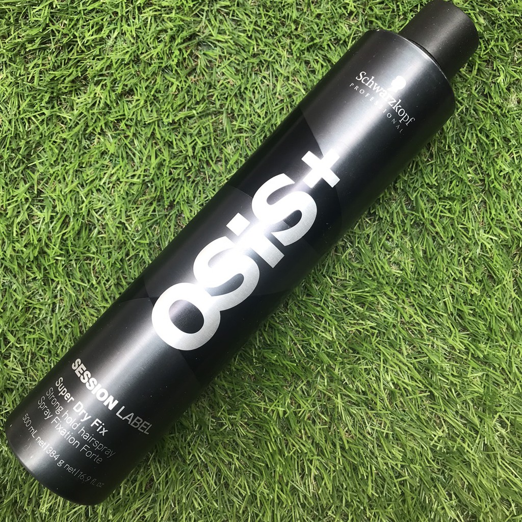 Gôm xịt tóc Osis+ Black Super Dry Fix Schwarzkopf 500ml ( Strong Hold Hairspray)