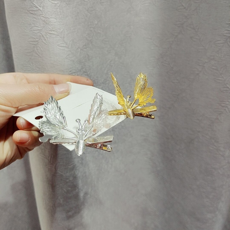 Bộ 10 Kẹp Tóc Kim Loại Hình Bướm Xinh Xắn