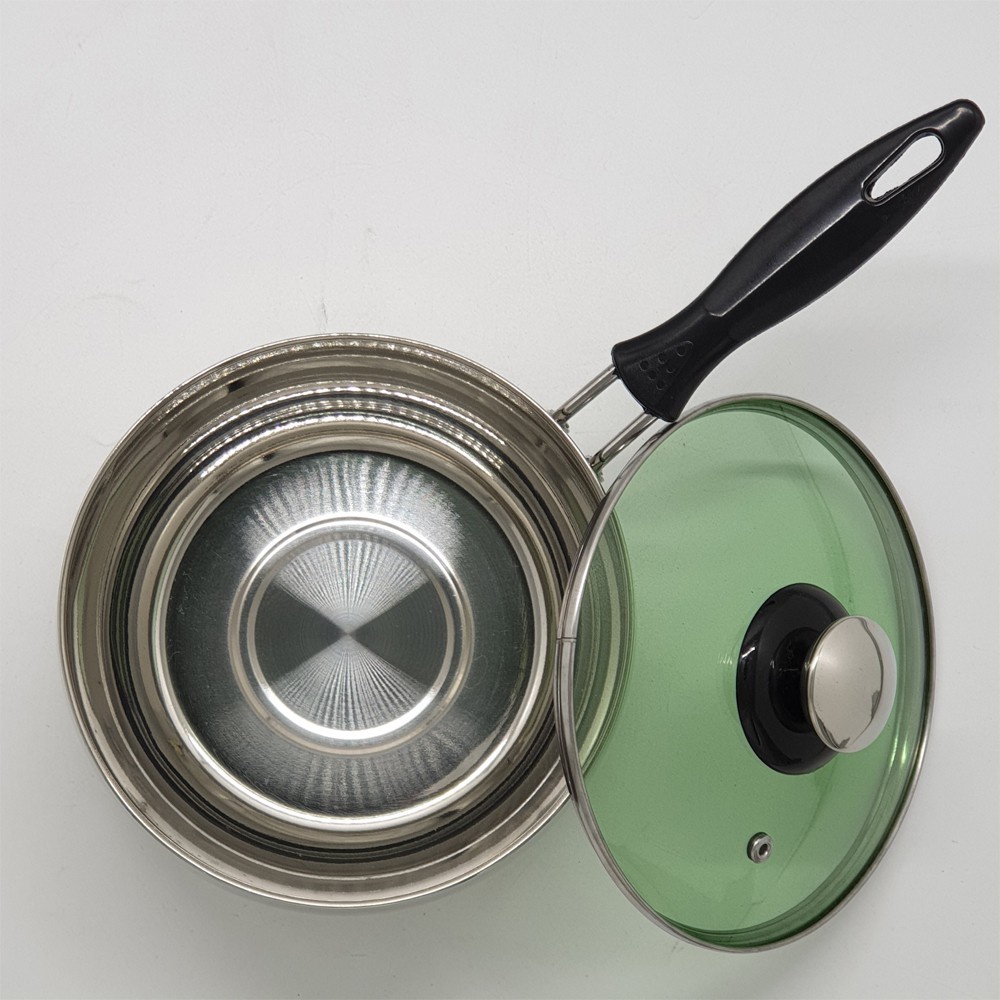 Nồi quánh bột, quấy bột trẻ em  Hoàng gia  Inox 2 đáy nấu bếp từ Cỡ 12cm,14cm sản xuất việt nam