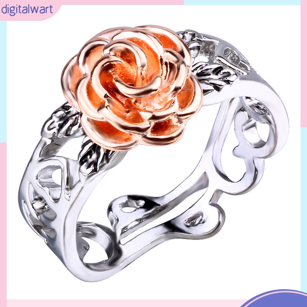 Nhẫn Hợp Kim Mặt Hình Hoa Đính Đá Thời Trang Cổ Điển Cho Nữ