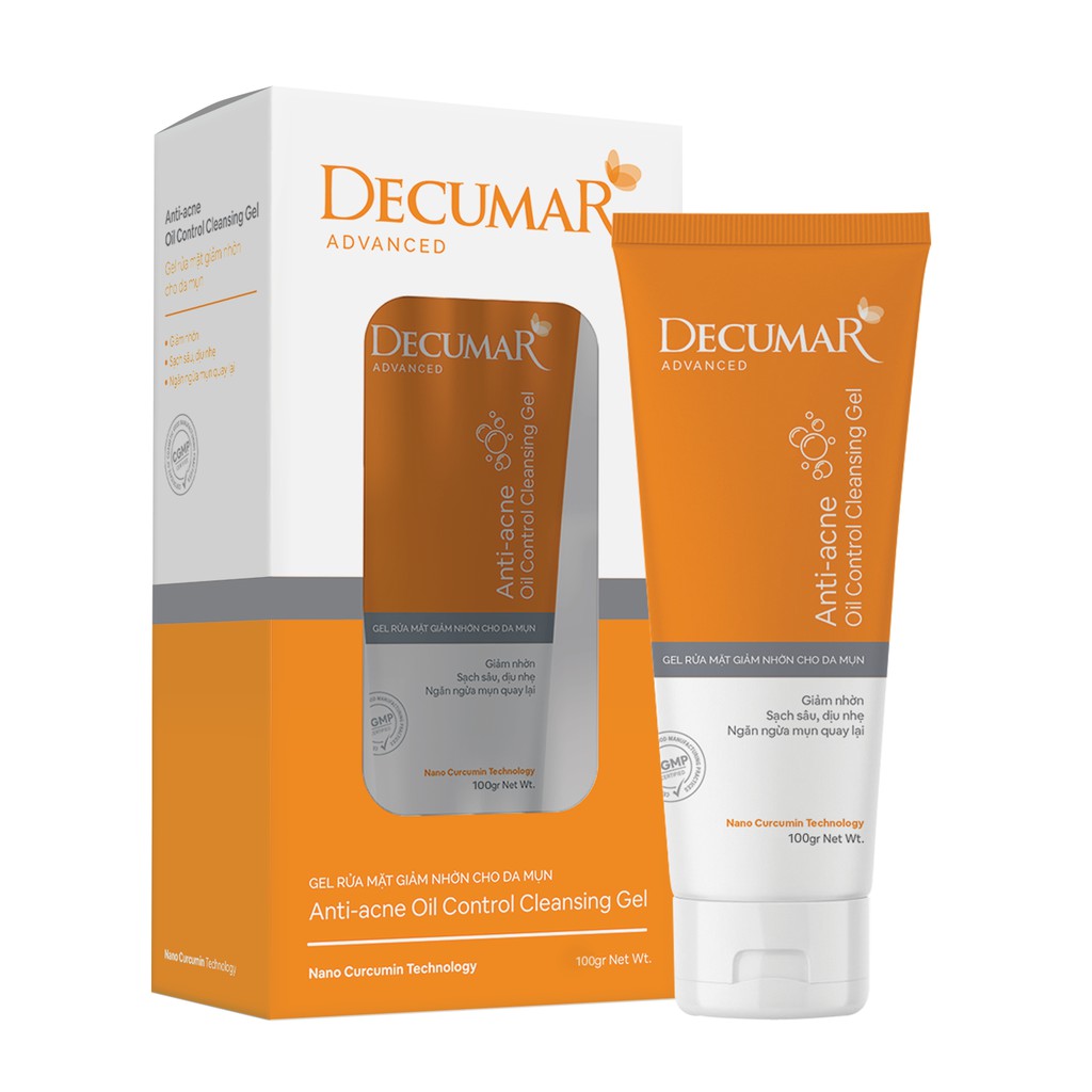 Sữa rửa mặt dạng Gel Decumar Advanced 100gr kiểm soát nhơn mụn hoàn toàn mới