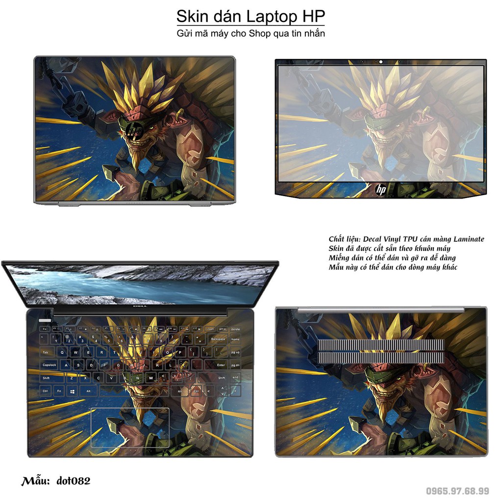 Skin dán Laptop HP in hình Dota 2 nhiều mẫu 14 (inbox mã máy cho Shop)