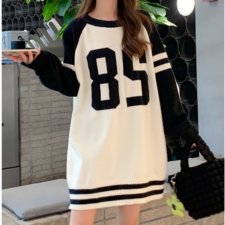 IELGY Áo sweater Dệt Kim In Chữ IELGY Thời Trang Cho Nữ