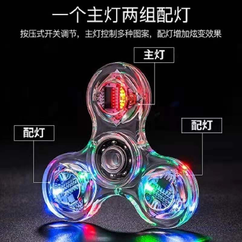 Con Quay Đồ Chơi spinner Có ĐèN LED PháT SáNg Trong SuốT