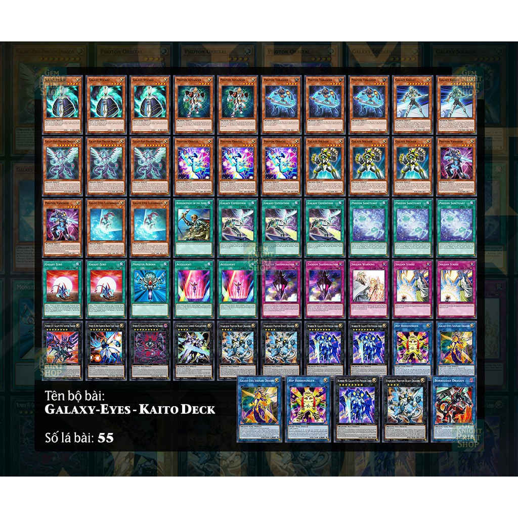 [Bài In] Bộ bài Yugioh - Galaxy-Eyes Dragon - Kaito Deck