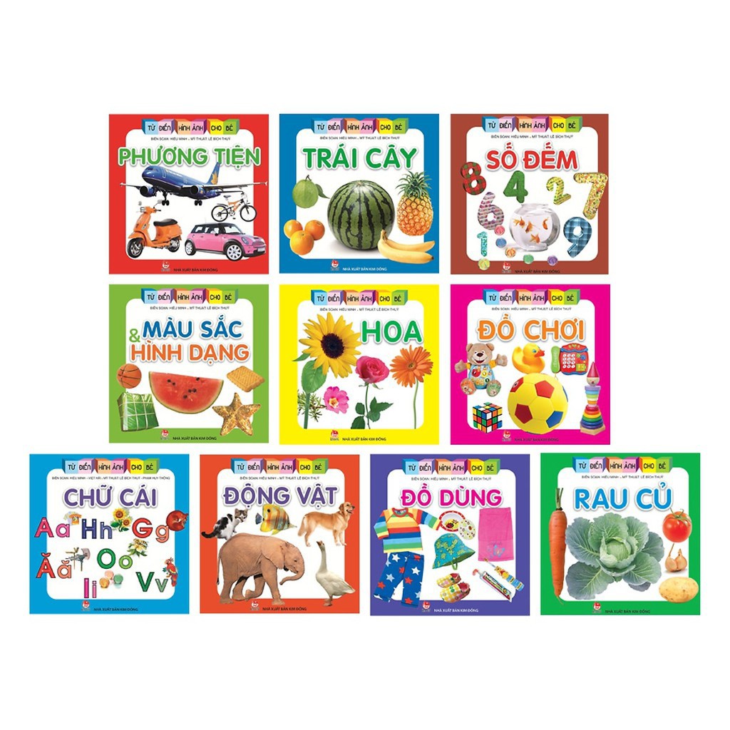 Sách Giấy Cứng - Từ Điển Hình Ảnh Cho Bé ( Combo 10 Cuốn)