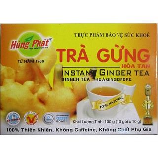 Trà gừng hòa tan Hùng Phát 10x10 gói