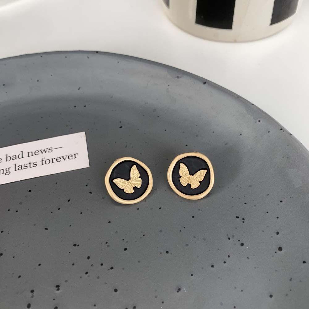 Bông Tai Hình Cánh Bướm Bằng Hợp Kim Phong Cách Cổ Điển Thời Trang Cho Nữ